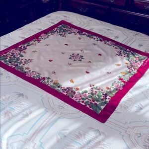 Floral Scarf with Red/burgundy color Border